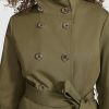 womens Short Peplum Trench Coat