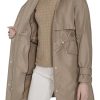 Womens Travel Packable Casual Trench Style Parka Jacket