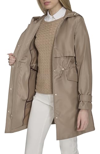 Womens Travel Packable Casual Trench Style Parka Jacket