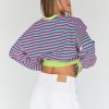 Oversized Sweatshirt for Women 2025 Fall Crewneck Striped Long Sleeve Shirts Hoodies Cute Top Y2K Outfits