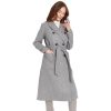 Women's Wool Blend Trench Coat, Gray