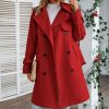 Women's Waterproof Trench Coat Double Breasted Lapel Rain Coats for Women With Belt