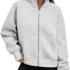 Womens Sweatshirts Zip Up Hoodies Cropped Crewneck Pullover Casual Jackets Y2k Clothes Fall Fashion Outfits 2025