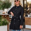 Women's Lightweight Anorak Utility Jacket Button Down Spring Waterproof Coat Fall Casual Hoodies
