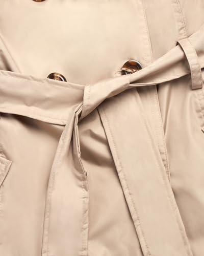 Womens Trench Coat - Water Resistant Double Breasted Long Trench Coat For Women - Outerwear Jacket (S-XL)
