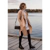 Women's Classy Open Front Knit Coat Cardigan Coatigan Light Jacket