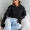 Cropped Sweatshirts for Women Oversized Crewneck Sweaters Long Sleeve Tops Fall Winter Clothes 2025