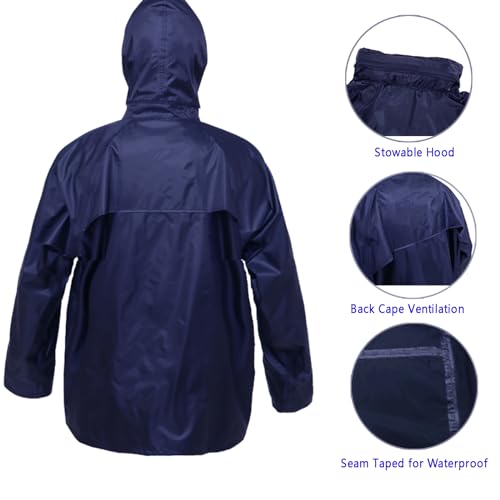 Rain Suit Jacket/Trouser for Men Women Waterproof Lightweight Rain Gear for Outdoor Farm Fishing Motorcycle