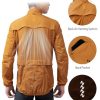 Cycling Jacket for Men Women Windbreaker Lightweight Packable Breathable Cycling Bike Jacket with Reflective Strips
