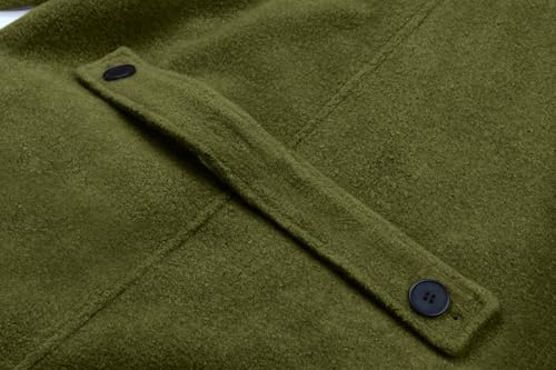 Women Oversized Long Winter Coats Warm Wool Blend Pea Trench Coat Overcoat