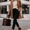 Women's Wool Coat Mid-Length Notch Lapel Single Breasted Trench Pea Coats Casual Outerwear