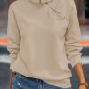 Womens Zipper Sweatshirt Turtleneck Long Sleeve Pullover Casual Loose Sweatshirts Top T Shirts