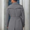Men's Trench Coat Double Breasted Notched Lapel Long Jacket Belted Windbreaker Casual Slim Fit Overcoat