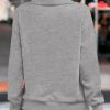 Womens Zipper Sweatshirt Turtleneck Long Sleeve Pullover Casual Loose Sweatshirts Top T Shirts