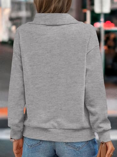 Womens Zipper Sweatshirt Turtleneck Long Sleeve Pullover Casual Loose Sweatshirts Top T Shirts