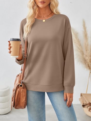Womens Sweatshirts Crewneck Hoodies Casual Sweaters Long Sleeve Tops Fall Fashion Outfits Winter Clothes 2025
