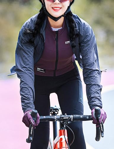 Cycling Jacket for Men Women, Windproof Lightweight Packable Running Windbreaker, Breathable Quick Dry Reflective Biking Coat