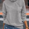 Womens Zipper Sweatshirt Turtleneck Long Sleeve Pullover Casual Loose Sweatshirts Top T Shirts