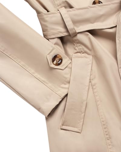 Womens Trench Coat - Water Resistant Double Breasted Long Trench Coat For Women - Outerwear Jacket (S-XL)