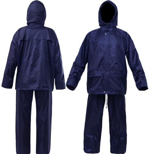 Rain Suit Jacket/Trouser for Men Women Waterproof Lightweight Rain Gear for Outdoor Farm Fishing Motorcycle