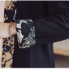 Mens Long Kimono Cardigan Open Front Print Cotton Linen Trench Coat