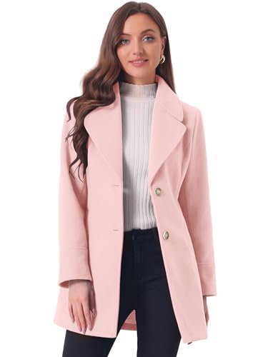 Women's Elegant Overcoat Notched Shawl Collar Single Breasted Outerwear Winter Long Coat