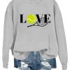Love Tennis Sweatshirt, Love Tennis Shirt, Cute Tennis Sweatshirts For Women, Gift for Tennis Player