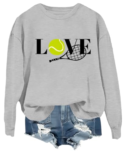 Love Tennis Sweatshirt, Love Tennis Shirt, Cute Tennis Sweatshirts For Women, Gift for Tennis Player