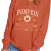 Pumpkin Spice Shirt for Women Thanksgiving Sweatshirt Pumpkin Graphic Hello Fall Pullovers Fall Season Top