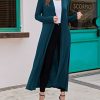 Women Floor Length Open Front Cardigan Lightweight Long Sleeve Maxi Duster with Pockets (S-3XL)