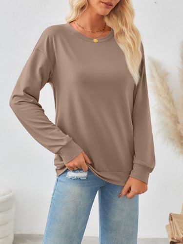Womens Sweatshirts Crewneck Hoodies Casual Sweaters Long Sleeve Tops Fall Fashion Outfits Winter Clothes 2025