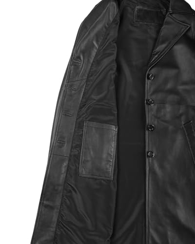 Leather Car Coats for Womens - Black Brown Real Long Leather Jacket Women