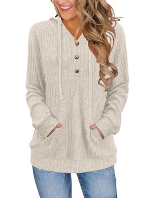 Womens Sweaters Fashion Hoodies Long Sleeve Tops Casual Sweatshirts Fall Outfits Pullover Winter Clothes 2025