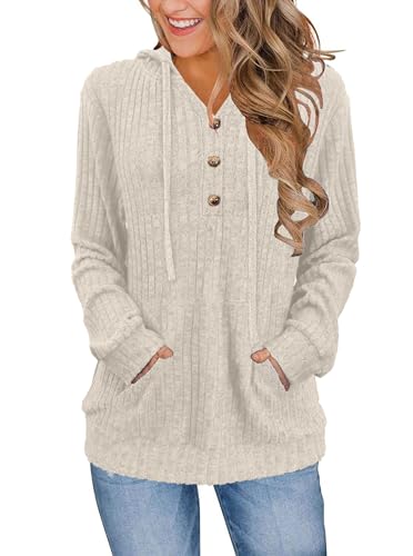 Womens Sweaters Fashion Hoodies Long Sleeve Tops Casual Sweatshirts Fall Outfits Pullover Winter Clothes 2025
