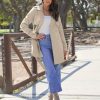 Trench Coat Women Mid Length Classic Double Breasted Lapel Business Casual Fall Jacket Coats Outerwear with Belt