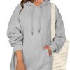 Womens Oversized Hoodies 2025 Fleece Sweatshirts Long Sleeve Pullover with Pocket Fall Winter Outfits Y2k Clothes