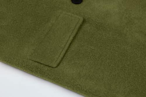 Women Oversized Long Winter Coats Warm Wool Blend Pea Trench Coat Overcoat