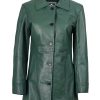 Leather Coats for Women - Carcoat Style Winter Fashion Womens Long Leather Jackets