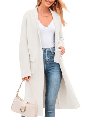 Open Front Long Cardigan Sweaters for Women Trendy 2025 Fall Winter Oversized Sweater Coats Knit Coatigan Jackets