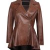 Leather Jacket Women - Real Lambskin Peplum Leather Jackets For Womens Stylish Women's Leather Jacket Outerwear