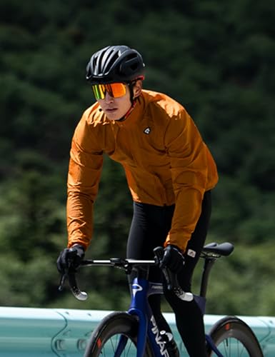 Cycling Jacket for Men Women Windbreaker Lightweight Packable Breathable Cycling Bike Jacket with Reflective Strips