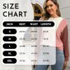 Womens Long Sleeve Tops Color Block Crewneck Knitted Casual Pullover Sweatshirt Loose Fit Fall Trendy Tops