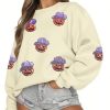 Halloween Sweatshirts for Women Sequin Ghost Pumpkin Sweatshirt Funny Spooky Season Shirt Sparkle Fall Pullover Tops