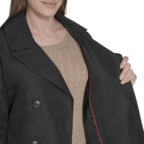 womens Belted Double Breasted Everyday Trench Coat