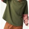 Women's Oversized Sweatshirt Patchwork Crewneck Sweatshirt Floral Boho Long Sleeve Pullover Tops