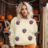 Halloween Sweatshirts for Women Sequin Ghost Pumpkin Sweatshirt Funny Spooky Season Shirt Sparkle Fall Pullover Tops