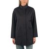 Lorie Womens Rain Jacket Removable Hood Long Rain Coat Trench Coat Windbreaker