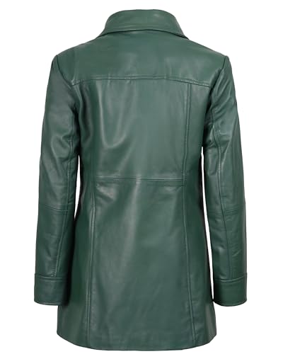 Leather Coats for Women - Carcoat Style Winter Fashion Womens Long Leather Jackets