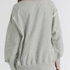 Womens Oversized Reverse Seam Sweatshirt Casual Long Sleeve Pullover Tops Lightweight Loose Crewneck Sweatshirts