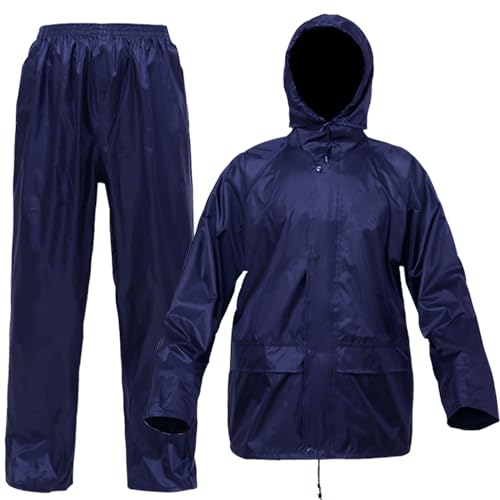 Rain Suit Jacket/Trouser for Men Women Waterproof Lightweight Rain Gear for Outdoor Farm Fishing Motorcycle